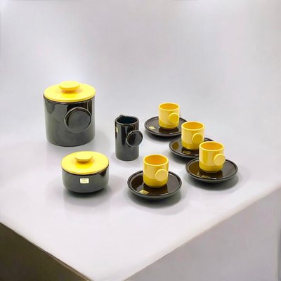 Space Age Ceramic Coffee Set from Ceramiche Pareschi Laveno, Italy, 1970s, Set of 11-YSC-2023694