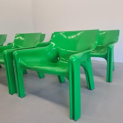 Space Age Chair in Green Plastic by Vico Magistretti for Artemide, 1970s-PRS-1941502