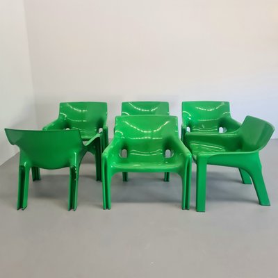 Space Age Chair in Green Plastic by Vico Magistretti for Artemide, 1970s-PRS-1941502