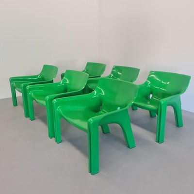 Space Age Chair in Green Plastic by Vico Magistretti for Artemide, 1970s-PRS-1941502