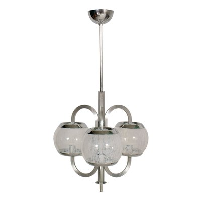 Space Age Chandelier in Murano Glass from Mazzega, 1960s-NJV-2032364