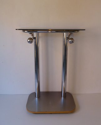 Space Age Chrome and Smoked Glass Console, 1970s-AWL-1175267