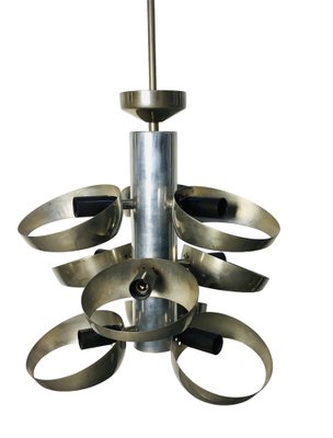 Space Age Chrome Chandelier, 1980s-UWE-1450961