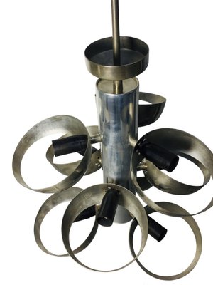 Space Age Chrome Chandelier, 1980s-UWE-1450961