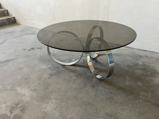 Space Age Chrome Coffee Table, 1970s-EBP-1758269