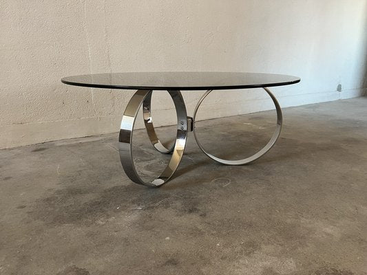 Space Age Chrome Coffee Table, 1970s-EBP-1758269