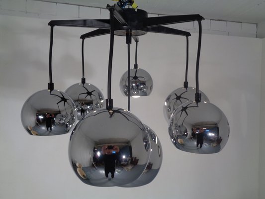 Space Age Chrome-Plated Ceiling Lamp, 1960s-RDW-690479