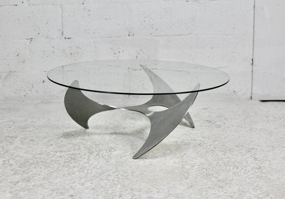 Space Age Coffee Table in Steel Base, 1970-MAO-1811431