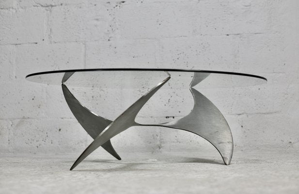 Space Age Coffee Table in Steel Base, 1970-MAO-1811431