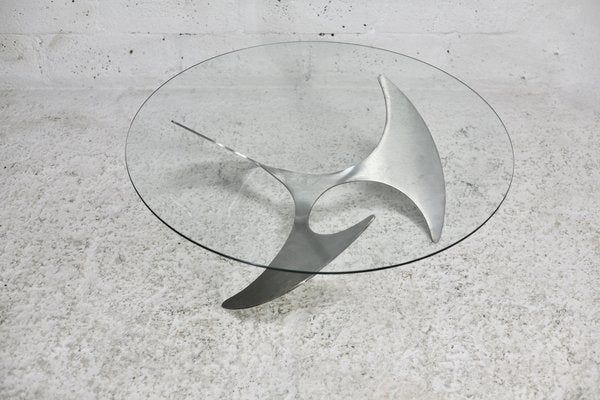 Space Age Coffee Table in Steel Base, 1970-MAO-1811431