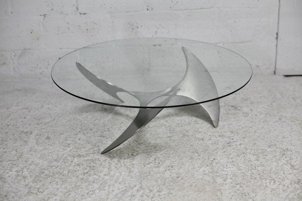 Space Age Coffee Table in Steel Base, 1970-MAO-1811431