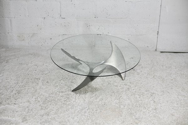 Space Age Coffee Table in Steel Base, 1970-MAO-1811431