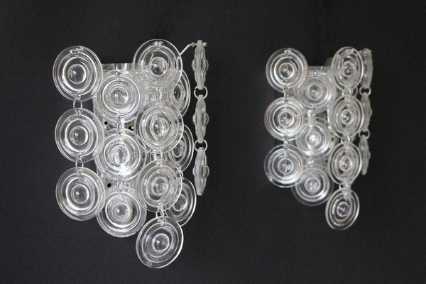 Space Age Crystal Wall Lights from Kinkeldey, 1970s, Set of 2-FJP-1817162