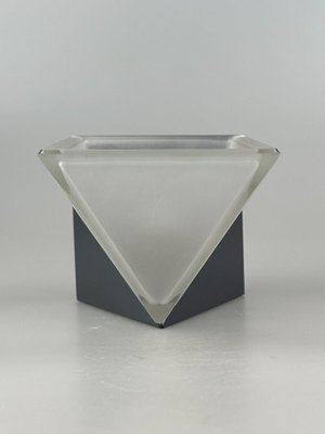 Space Age Cube Wall Lamp in Ice Glass from Peill & Putzler, 1970s-EJL-1817746