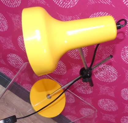 Space Age Desk Lamp with Yellow Ball Joint, 1970s-AFE-2042934