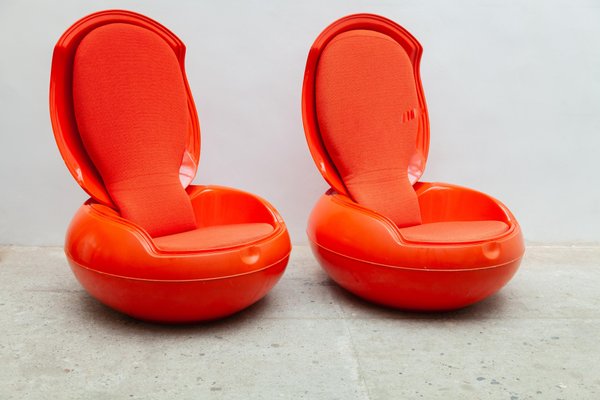 Space Age Egg Lounge Chairs by Peter Ghyczy, 1960s, Set of 2-KL-1132369