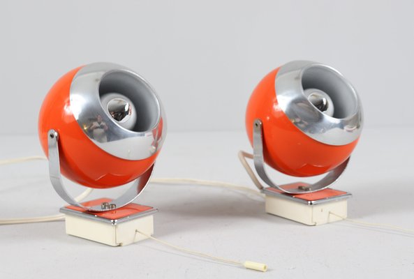 Space Age Eye Ball Wall Lamps, Germany, 1970s, Set of 2-DLB-1796736