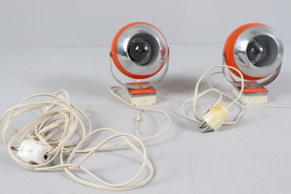 Space Age Eye Ball Wall Lamps, Germany, 1970s, Set of 2-DLB-1796736