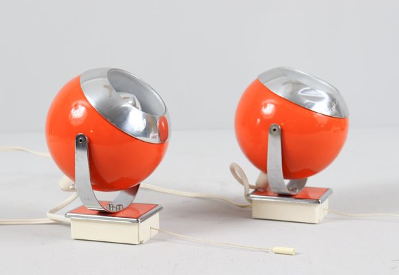 Space Age Eye Ball Wall Lamps, Germany, 1970s, Set of 2-DLB-1796736