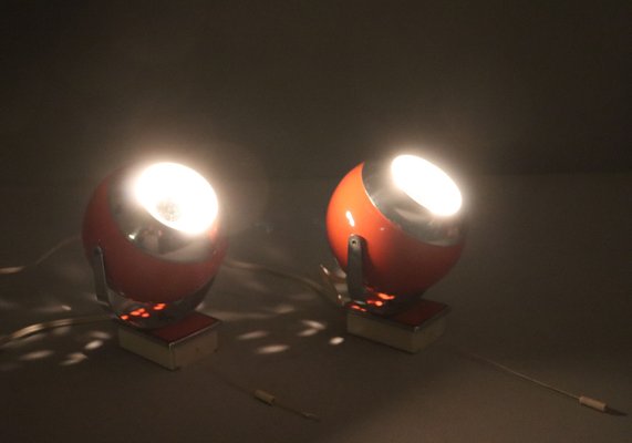 Space Age Eye Ball Wall Lamps, Germany, 1970s, Set of 2-DLB-1796736