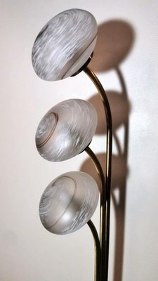 Space Age Floor Lamp in Brass and Murano Glass, 1960-QRS-1769637