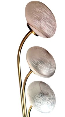 Space Age Floor Lamp in Brass and Murano Glass, 1960-QRS-1769637