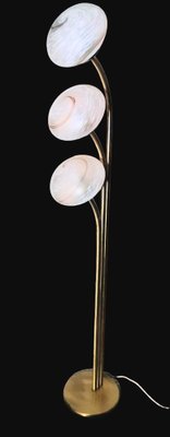 Space Age Floor Lamp in Brass and Murano Glass, 1960-QRS-1769637