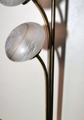 Space Age Floor Lamp in Brass and Murano Glass, 1960-QRS-1769637