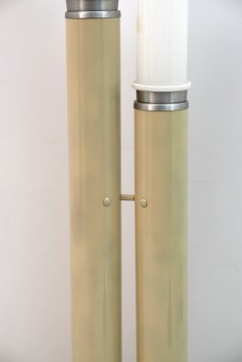 Space Age Floor Lamp in Opaline Glass & Lacquered Metal, 1970s-FER-1360496