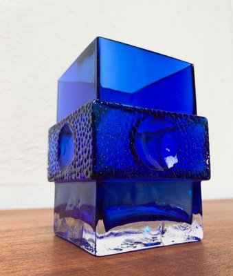 Space Age Glass Block Vase, 1960s-UAH-1337885