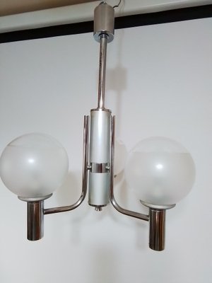 Space Age Hanging Lamp in Chrome Metal, 1960s-SNX-1332628