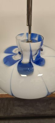 Space Age Hanging Light in Blue and White, 1980s-RPW-1791004