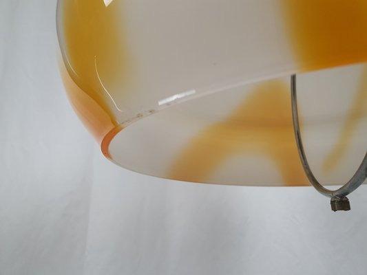 Space Age Hanging Light in Glass and Metal, 1970-ZUW-2028172