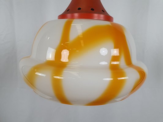 Space Age Hanging Light in Glass and Metal, 1970-ZUW-2028172