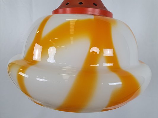 Space Age Hanging Light in Glass and Metal, 1970-ZUW-2028172