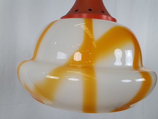 Space Age Hanging Light in Glass and Metal, 1970-ZUW-2028172