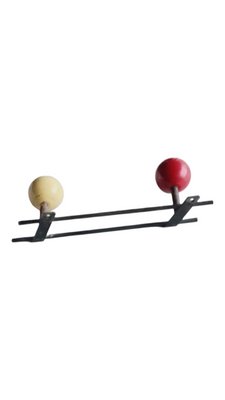 Space Age Iron and Wood Coat Rack-LLP-1789913