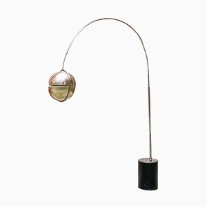 Space Age Italian Cast Iron and Steel Arc Floor Lamp by Studio Reggiani, 1970s-GDD-1096994