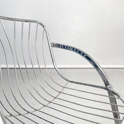 Space Age Italian Chair in Curved Chromed Steel, 1970s-GDD-1343274