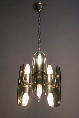 Space Age Italian Chandelier in the Style of Fontana Arte, 1970s-MTX-1449041