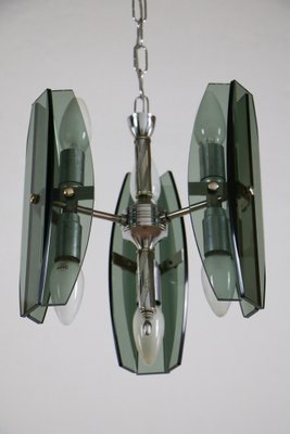 Space Age Italian Chandelier in the Style of Fontana Arte, 1970s-MTX-1449041