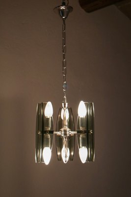 Space Age Italian Chandelier in the Style of Fontana Arte, 1970s-MTX-1449041