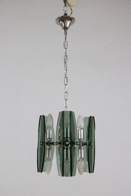 Space Age Italian Chandelier in the Style of Fontana Arte, 1970s-MTX-1449041