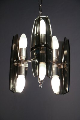 Space Age Italian Chandelier in the Style of Fontana Arte, 1970s-MTX-1449041