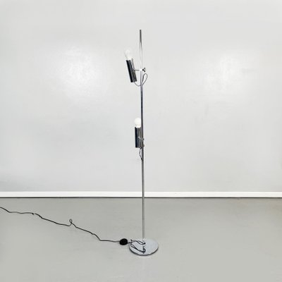 Space Age Italian Chromed Metal Floor Lamp, 1970s-GDD-1331204