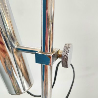 Space Age Italian Chromed Metal Floor Lamp, 1970s-GDD-1331204