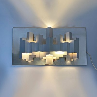 Space Age Italian Chromed Steel Wall Lamp, 1970s-GDD-1421091