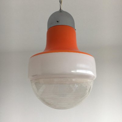 Space Age Italian Glass Hanging Lamp, 1970s-BGP-892978