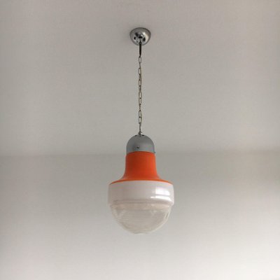 Space Age Italian Glass Hanging Lamp, 1970s-BGP-892978