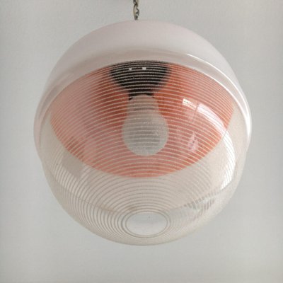 Space Age Italian Glass Hanging Lamp, 1970s-BGP-892978